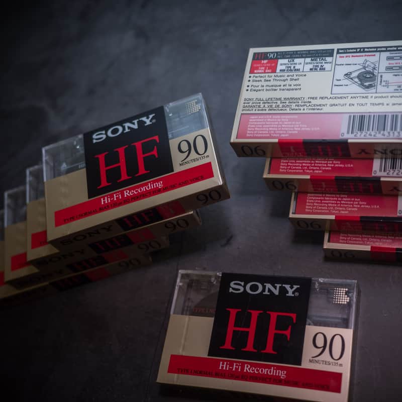 Sony HF90 9x Cassettes NOS 1990s - Sealed in Original Packaging image 1