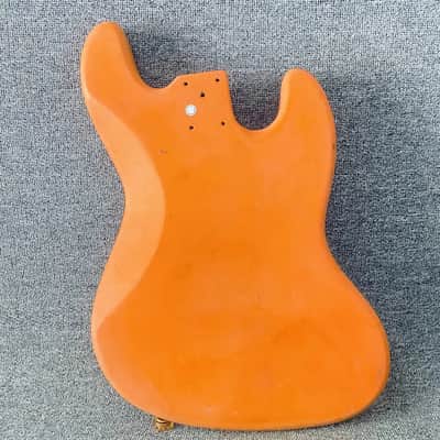 Orange Left Handed Basswood Jazz Bass Style DIY Project Body image 6