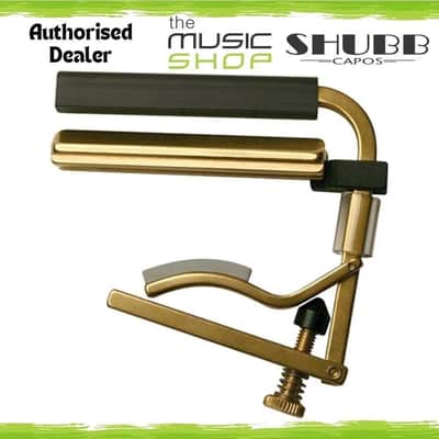 Shubb Dobro, Resophonic Guitar Capo, Plain Brass - C6B image 1