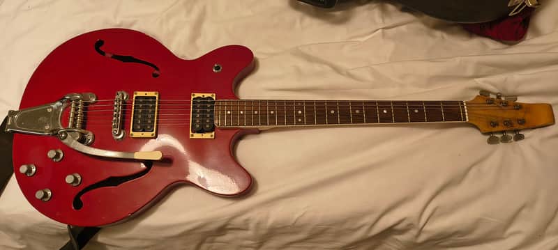 Burns-Baldwin 712 Silvertone 1966 - Beautiful Red Gloss - Bigsby image 1