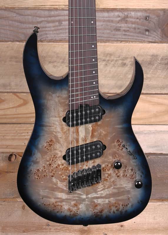 Ibanez RGMS7PB 7-String Multi-Scale Electric Guitar Cosmic Blue Starburst image 1