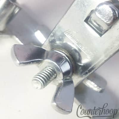 Ludwig#1304 Bass Drum Clamp-On Spur Mount Anchor Spikes Vintage Chrome Ringo 70s image 3