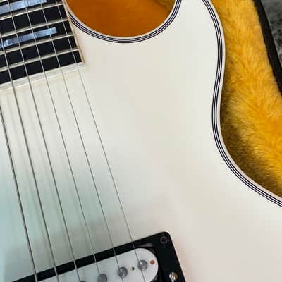 Video! 2022 Gibson Les Paul Custom MOD Collection  “Ghost” One Humbucker Black + White w/ Double Extended Stingers image 7