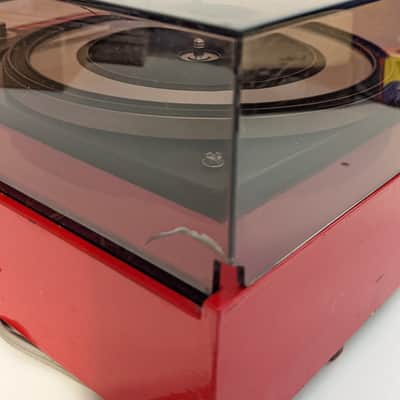 Dual 1209 Idler Drive Turntable - Serviced & Lubricated - Custom Red Plinth - w/ Shure M71 & Dual TVV46 Preamp image 10