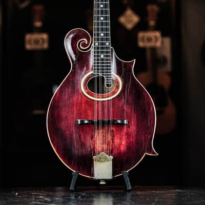 1919 Gibson F-4 refin dark mahogany sunburst image 2