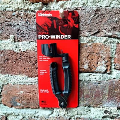 D'Addario Pro-Winder String Winder, Cutter & Bridge Pin Puller (Black) image 1