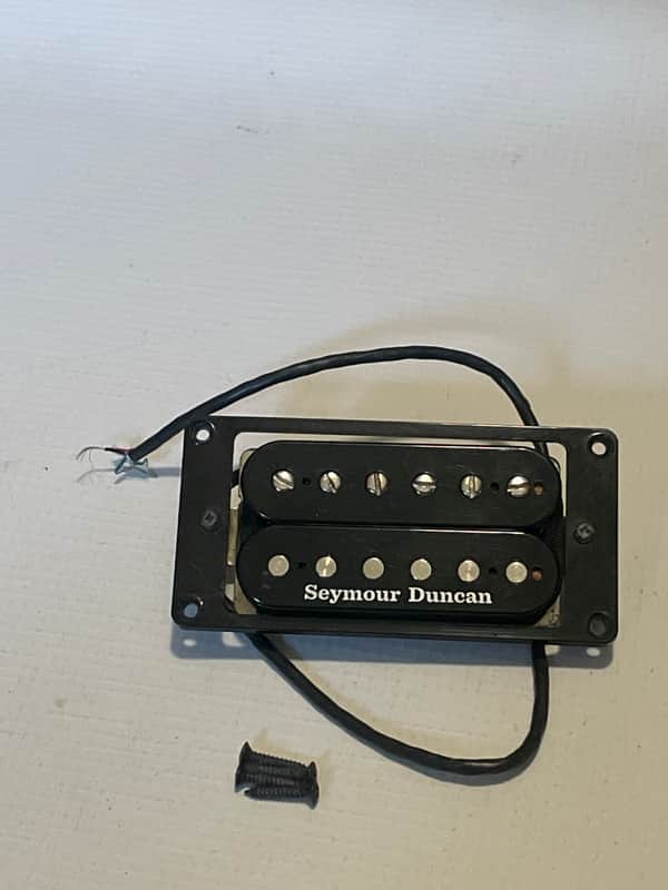 2016 USA Seymour Duncan SH2N Jazz Black Neck Humbucker Guitar Pickup w/ Ring 7.45k image 1