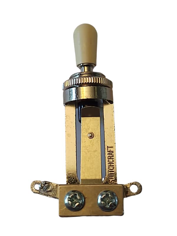 Switchcraft Long Straight 3-way USA Toggle Switch for Les Paul Nickel/ Cream Tip image 1