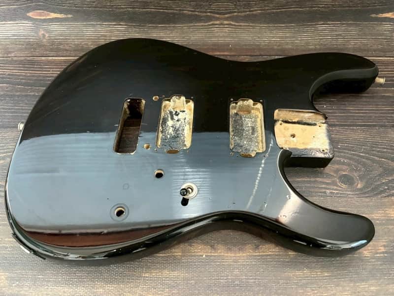80s FERNANDES FST-115 HH Stratocaster Type Alder Body Black Made in Japan image 1