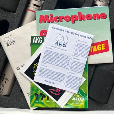 AKG C1000 S Twin Pack Small Diaphragm Multipattern Condenser Microphone 2000s - Nickel image 12