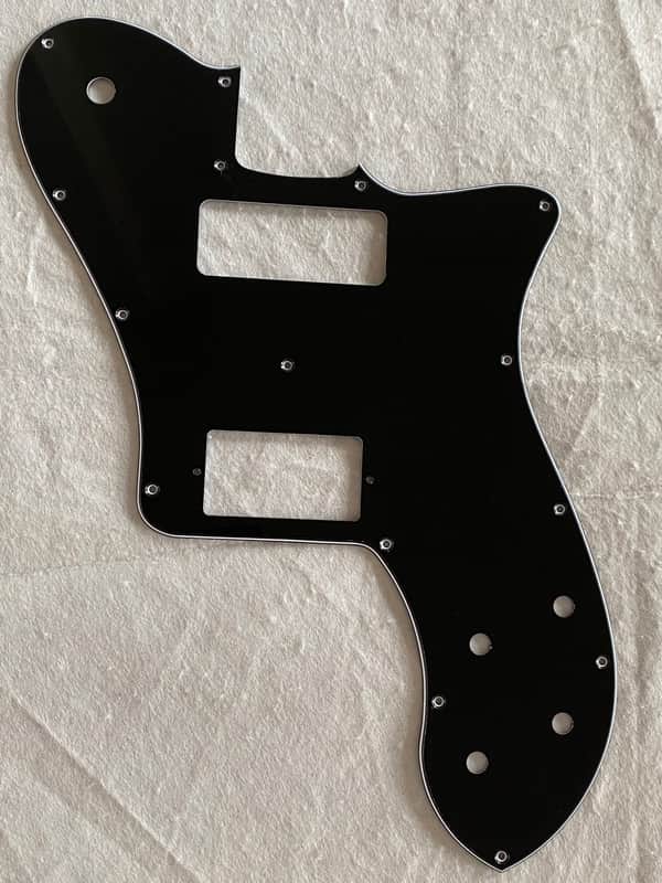 Custom Guitar Pickguard Fits US 72 Standard Deluxe Re-Issue P90/PAF Pickups,3 Ply Black image 1
