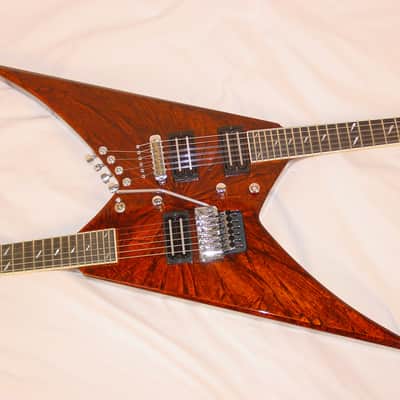 Jackson USA  Custom Shop NAMM Rhoads Doubleguitar, 1 of 1, ultra rare Root Beer Swirl image 3