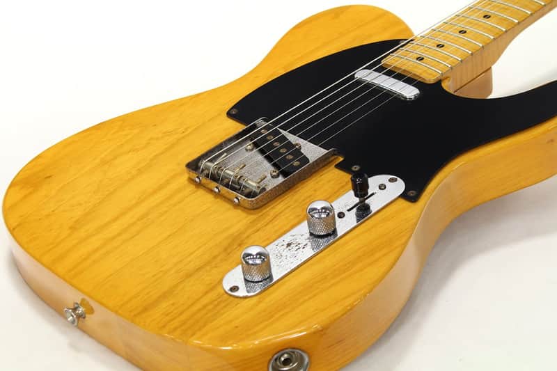 Fender Japan Telecaster TL52-70 Foto flame neck Vintage Natural image 1