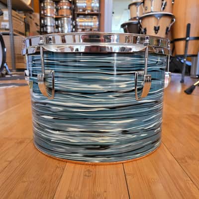 Drum Kits - 1970's Ludwig Classic Maple 14x24 8x12 9x13 14x16 (Concert Tom) Drum Kit (Bowling Ball Blue Oyster) image 13
