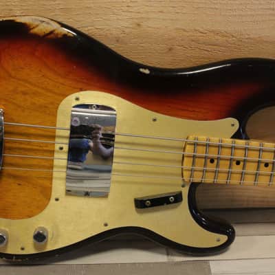 Fender Custom Shop Time Machine '58 Precision Bass Relic - Super Faded Aged Chocolate 3-Color Sunburst image 2