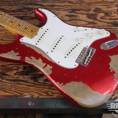 2018 Fender Custom Shop Limited Edition '68 Reissue Stratocaster Relic - Heavy Aged Red Sparkle image 6