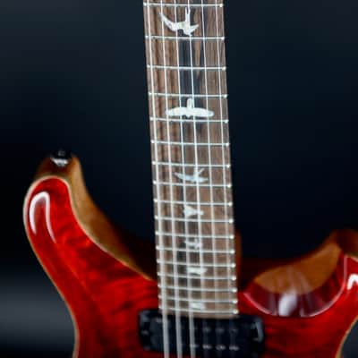 PRS Limited Edition Custom 24 Mango Top 2026 - FIRE RED BLACK FADE image 9