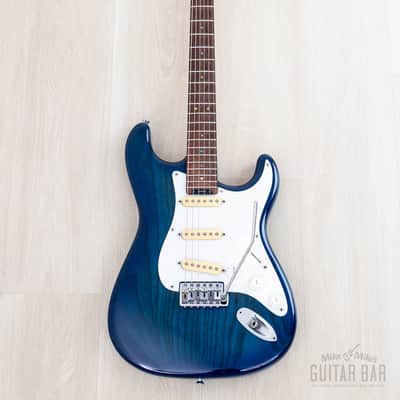 1992 Levinson Blade Texas Blue S-Style Guitar SSS Clear Blue, Japan image 2