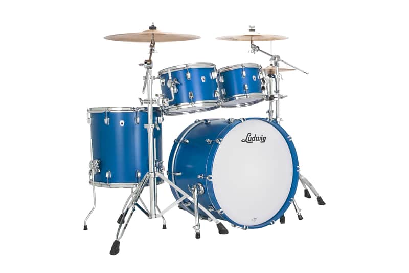 Ludwig *Pre-Order* NeuSonic Satin Royal Blue Painted MOD2 Drums 14x22_16x16_8x12_7x10 Shell Pack | Special Order | Authorized Dealer image 1
