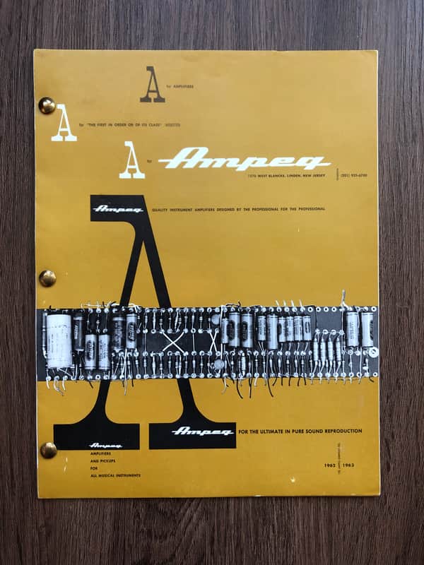 Ampeg Catalog 1962-1963 Brochure Vintage Memorabilia Case Candy image 1
