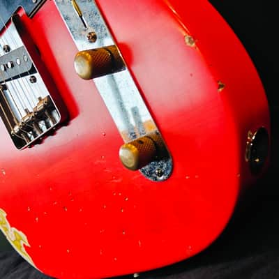 Belle Guitars Teg Custom, Fiesta red - medium relic image 6