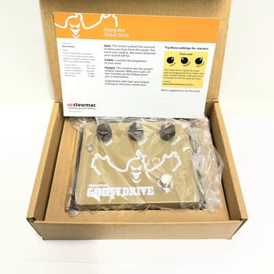 StewMac Ghost Drive Transparent Overdrive Pedal – Authentic Klon–Inspired Circuit – StewMac Professionally Built Overdrive Effects Pedal, NO ASSEMBLY REQUIRED! Gold image 2