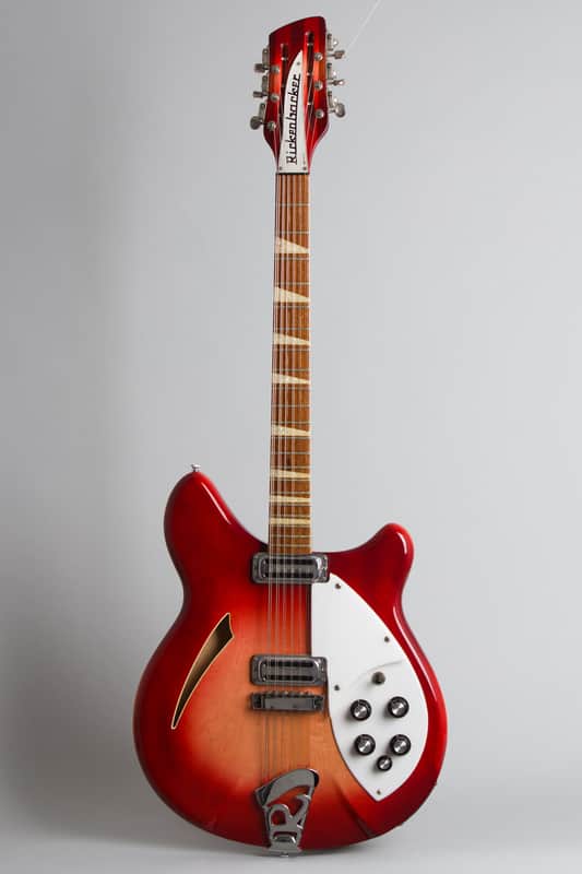 Rickenbacker  Model 360/12 Thinline Hollow Body Electric Guitar (1966), ser. #FH-2731, original silver tolex hard shell case. image 1