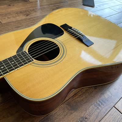 1980s Yamaha FG-350D Acoustic Dreadnought Guitar Natural Nippon Factory w/OHSC image 7