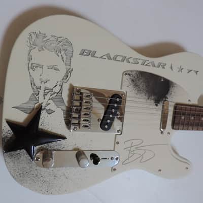 DDCC USA CUSTOMS DAVID BOWIE TELECASTER BLACKSTAR HAND ENGRAVED TRIBUTE TELE GUITAR image 2