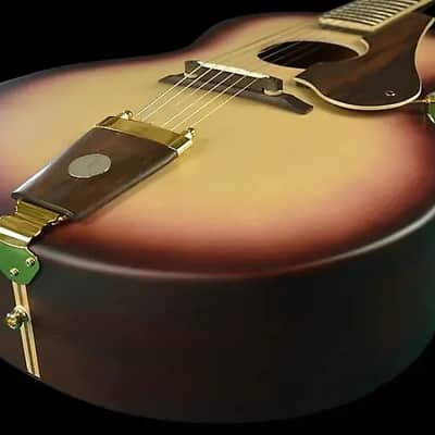 Shank Instruments Beluga — Jumbo Archtop (Italian Handbuilt) — Solid Spruce / Mahogany — MiSi Acoustic Trio — Sunburst — Boutique image 4