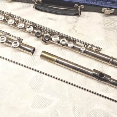 Vintage Buescher Aristocrat Flute with Case Selmer Era Lot 82-453 image 2