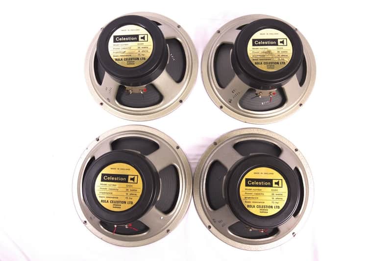 Celestion 4 x G12H30 Blackbacks Vintage 1977 Kurt Mueller Cones image 1