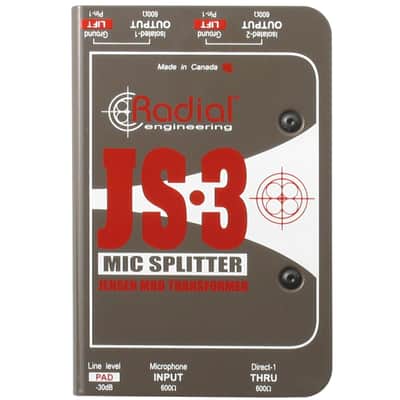 Radial Js3 Passive Microphone Splitter Direct Box image 1