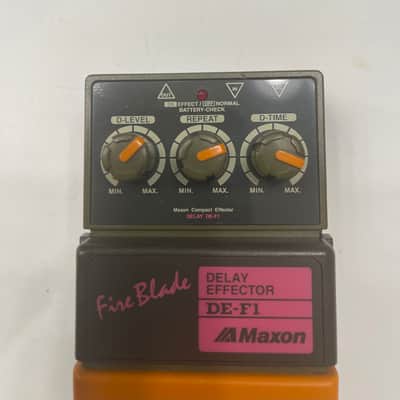 Maxon DE-F1 Fire Blade Digital Delay Rare Vintage Guitar Effect Pedal MIJ Japan image 2
