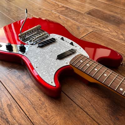 2010 Fender MG-69 Mustang Reissue Electric Guitar Candy Apple Red MIJ Japan image 7