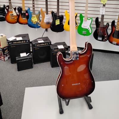 Squier Paranormal Custom Nashville Stratocaster Electric Guitar - Chocolate 2-tone Sunburst image 3