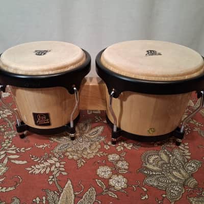 Latin Percussion LPA601-AW Aspire Series Wood Bongo Set 2010s - Natural with Black Hardware image 2