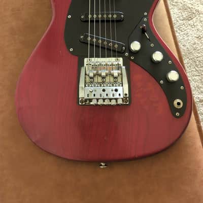 Vintage USA 1982 G&L Early S500 with 1984 Skyhawk neck in Transparent Red image 8