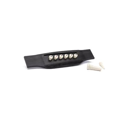 Martin Bridge & End Pin Set - White w/Tortoise Inlay image 2
