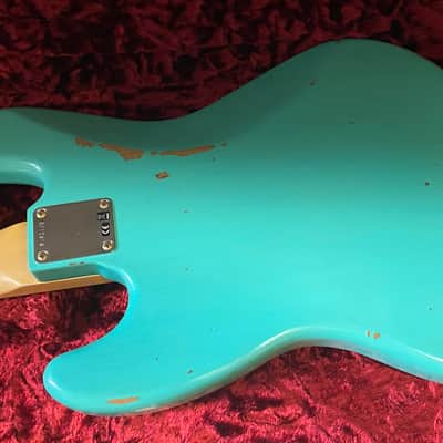 NEW Old Stock! 2022 Fender Custom Shop '60 Jazz Bass Relic - Seafoam Green - 9.4 lbs - Authorized Dealer - R120175 image 8