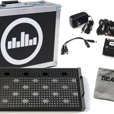 Temple Audio Solo 18 Gunmetal Gray Pedalboard w/Flight Case, Power Supply, and Cloth image 1