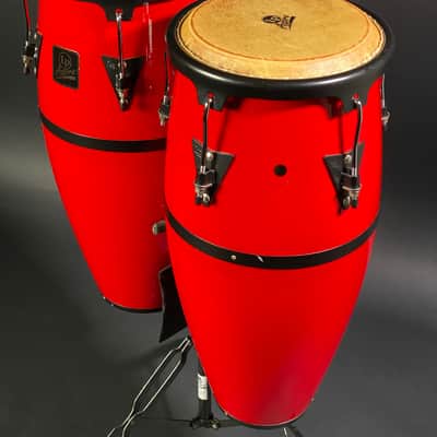 Aspire Fiberglass Congas - Mid 2010’s - Bright Red image 1
