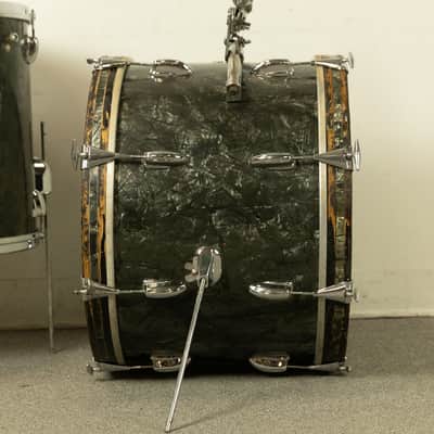 1962 Slingerland Black Diamond Pearl "Double Rail" Drum Set image 16