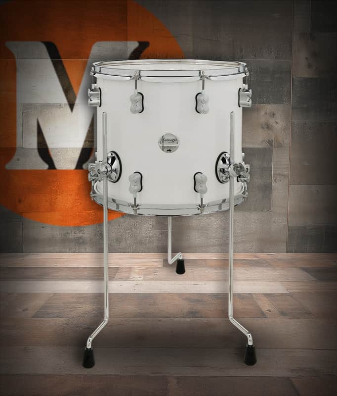 PDP Concept Maple 12x14 Floor Tom Pearlescent - White Lacquer w/ Chrome Hardware (PDCM1214TTPW) image 1