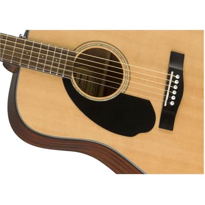 Fender CD-60S Left-Handed Dreadnought Acoustic Guitar - Natural image 4