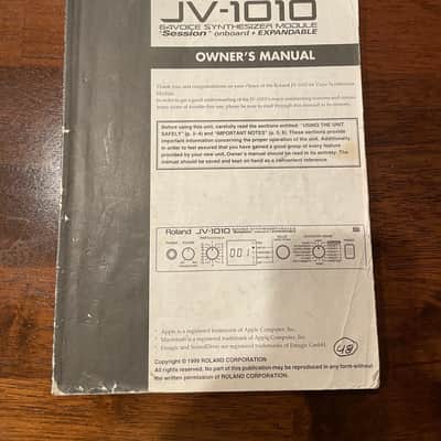 Roland JV-1010 User Manual