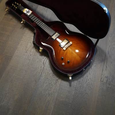Lefty! 2018 Benedetto Benny Antique Burst Semi-Hollow Electric Guitar + OHSC image 2