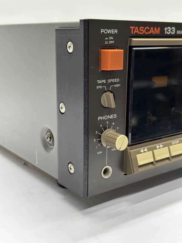 Tascam 133 Recorder Player Rack Mount Ear Delete Cover Plate Pair NEW 3D Printed image 1