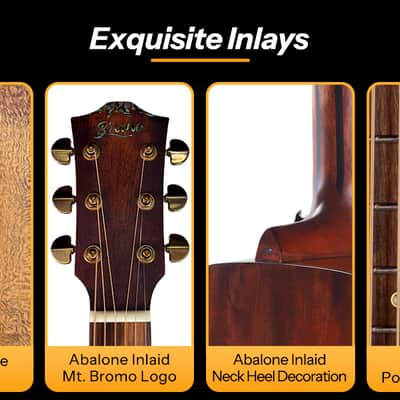 Bromo BAR 1 HM All-Solid Dreadnought Acoustic image 11