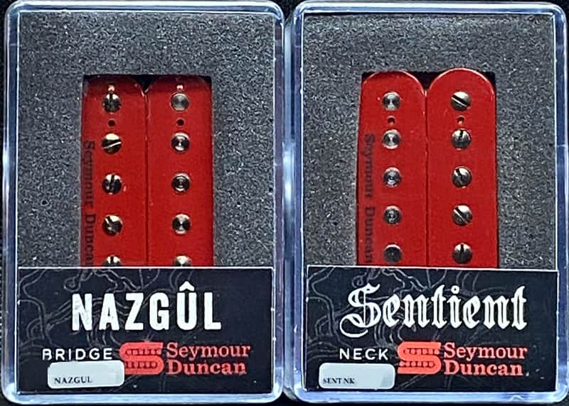 Seymour Duncan Nazgul Bridge & Sentient Neck 6 String Red Humbucker Passive Guitar Pickup Set image 1